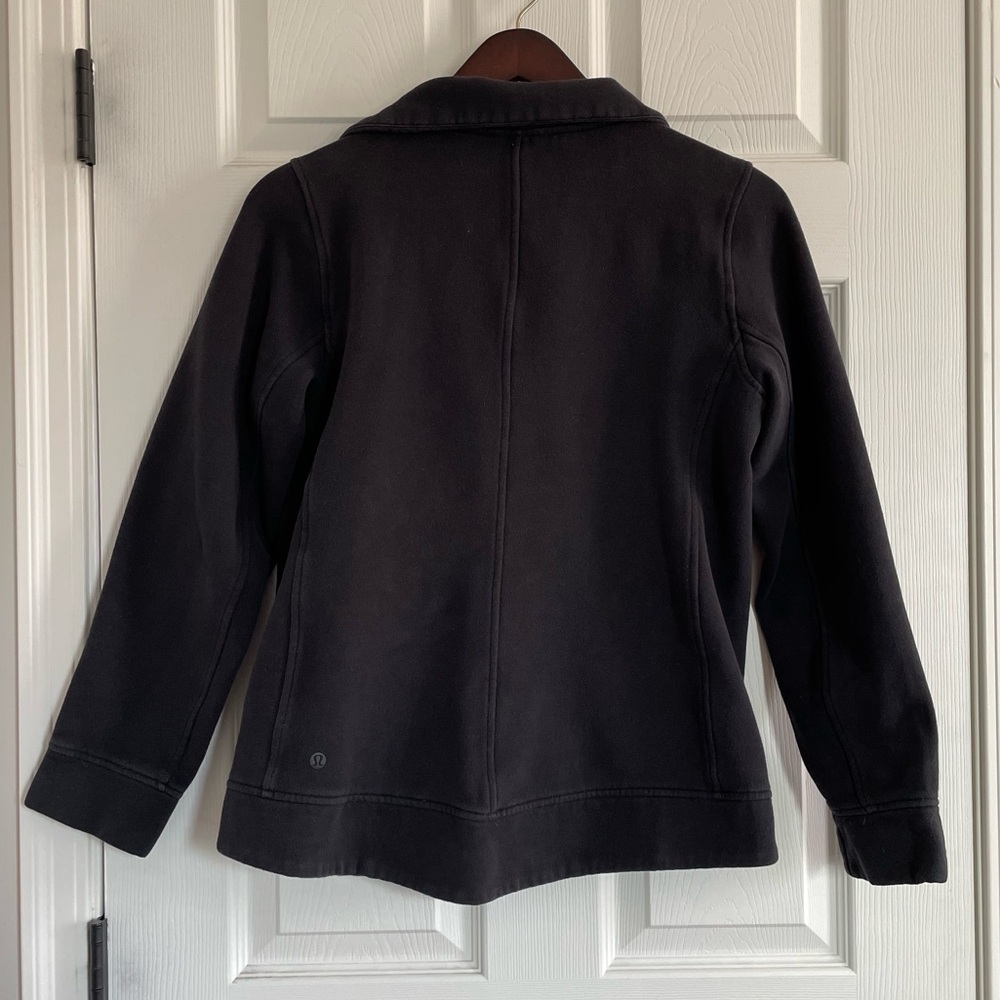 Lululemon Black Quilted Scuba Style Zip Jacket Size 8 Athleisure Activewear